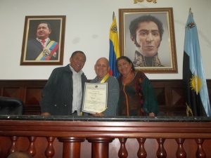 Legisador Lisandro Marquez, Heberto Ortega y la legisladora indígena Dorelis Echeto